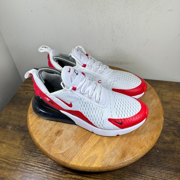 Nike Air Max 270 Men's Shoes White Red Black Athletic Sneakers Size 9 CJ0550-100